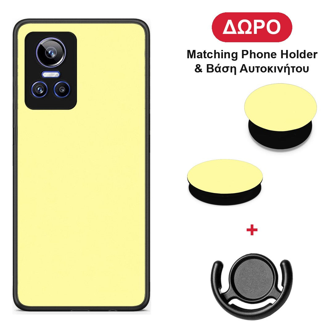 Butter Yellow - Realme GT Neo 3 θήκη + Δώρο Phone Holder & Βάση Αυτοκινήτου