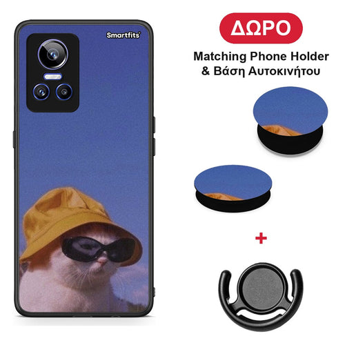 Cat Diva - Realme GT Neo 3 θήκη + Δώρο Phone Holder & Βάση Αυτοκινήτου
