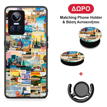 Live To Travel - Realme GT Neo 3 θήκη + Δώρο Phone Holder & Βάση Αυτοκινήτου
