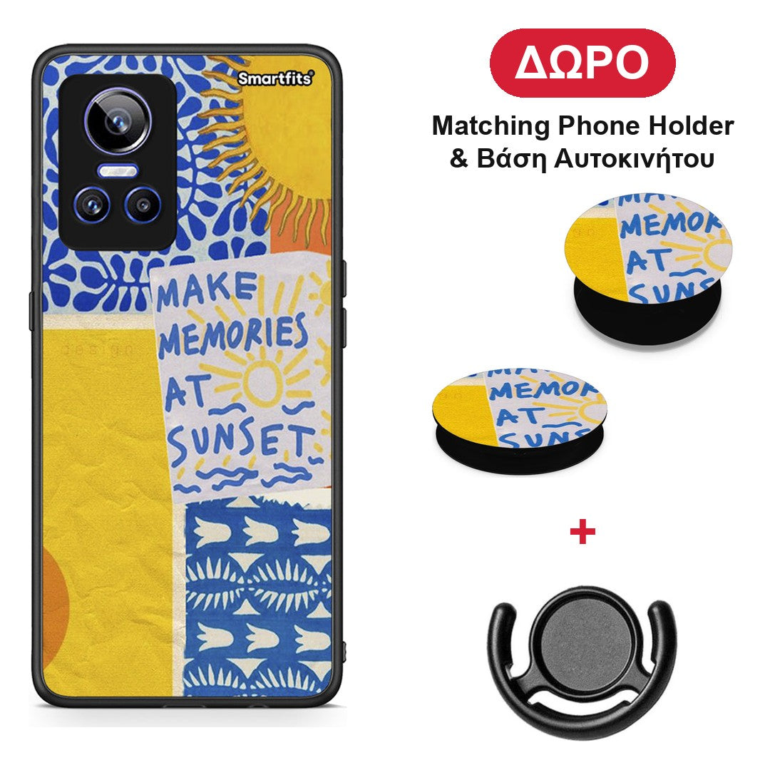 Sunset Memories - Realme GT Neo 3 θήκη + Δώρο Phone Holder & Βάση Αυτοκινήτου