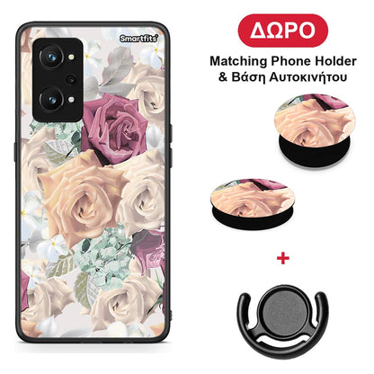 Floral Bouquet - Realme GT Neo 3T θήκη + Δώρο Phone Holder & Βάση Αυτοκινήτου