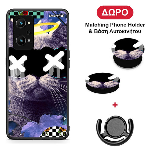 Cat Collage - Realme GT Neo 3T θήκη + Δώρο Phone Holder & Βάση Αυτοκινήτου
