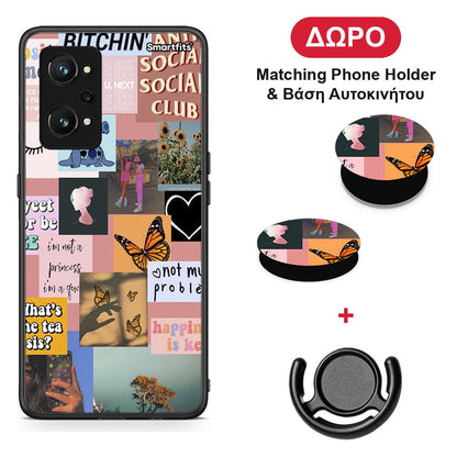 Collage Bitchin - Realme GT Neo 3T θήκη + Δώρο Phone Holder & Βάση Αυτοκινήτου