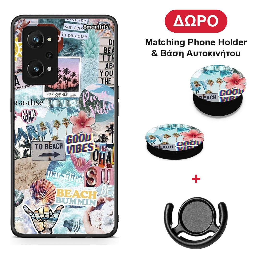 Summer Vibes - Realme GT Neo 3T θήκη + Δώρο Phone Holder & Βάση Αυτοκινήτου