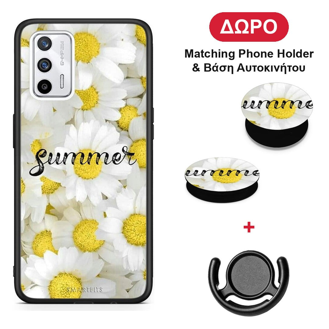Summer Daisies - Realme GT θήκη + Δώρο Phone Holder & Βάση Αυτοκινήτου
