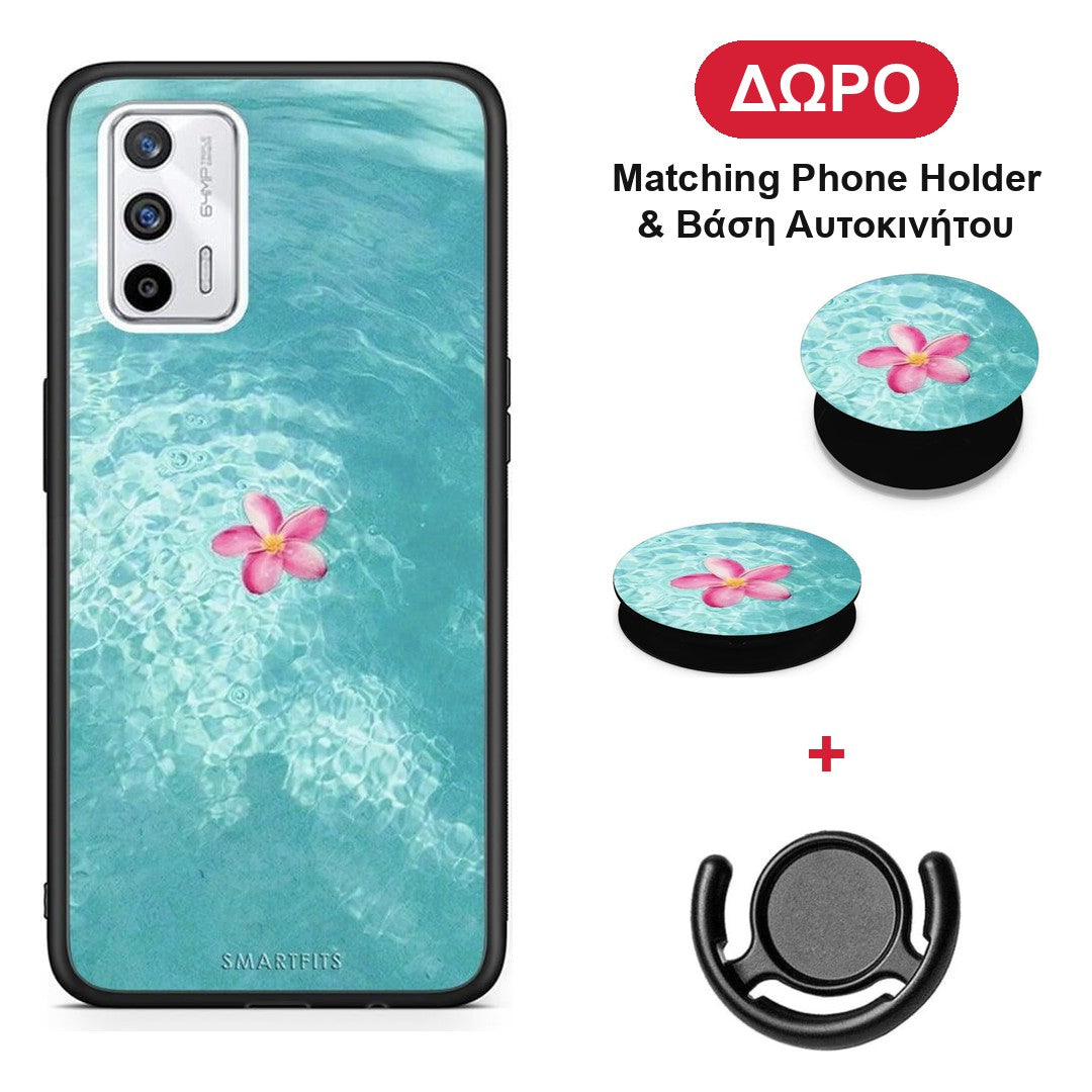 Water Flower - Realme GT θήκη + Δώρο Phone Holder & Βάση Αυτοκινήτου