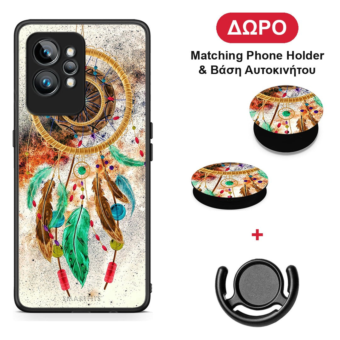 Boho DreamCatcher - Realme GT2 θήκη + Δώρο Phone Holder & Βάση Αυτοκινήτου