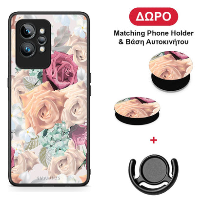 Floral Bouquet - Realme GT2 θήκη + Δώρο Phone Holder & Βάση Αυτοκινήτου