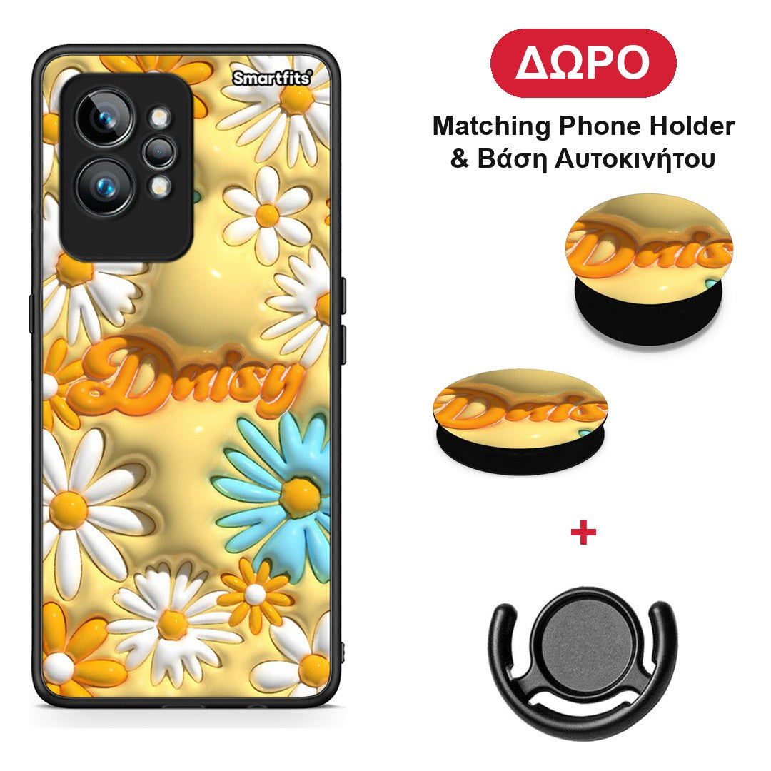 Bubble Daisies - Realme GT2 θήκη + Δώρο Phone Holder & Βάση Αυτοκινήτου