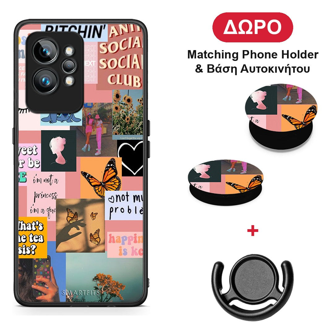 Collage Bitchin - Realme GT2 θήκη + Δώρο Phone Holder & Βάση Αυτοκινήτου