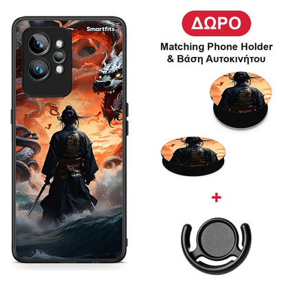 Dragons Fight - Realme GT2 θήκη + Δώρο Phone Holder & Βάση Αυτοκινήτου