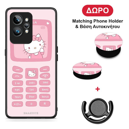 Hello Kitten - Realme GT2 θήκη + Δώρο Phone Holder & Βάση Αυτοκινήτου