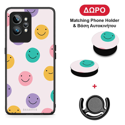 Smiley Faces - Realme GT2 θήκη + Δώρο Phone Holder & Βάση Αυτοκινήτου