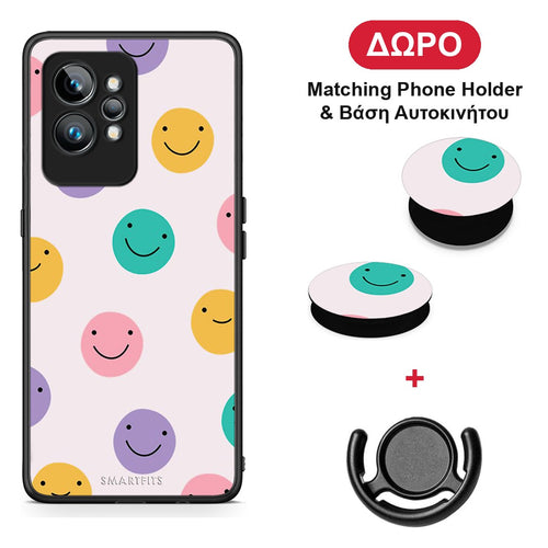 Smiley Faces - Realme GT2 θήκη + Δώρο Phone Holder & Βάση Αυτοκινήτου
