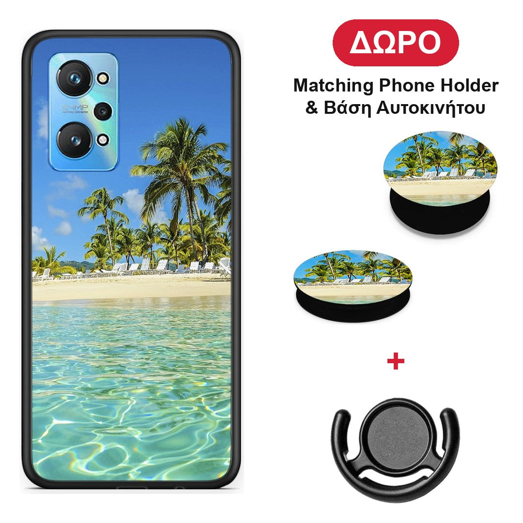 Tropical Vibes - Realme GT2 θήκη + Δώρο Phone Holder & Βάση Αυτοκινήτου