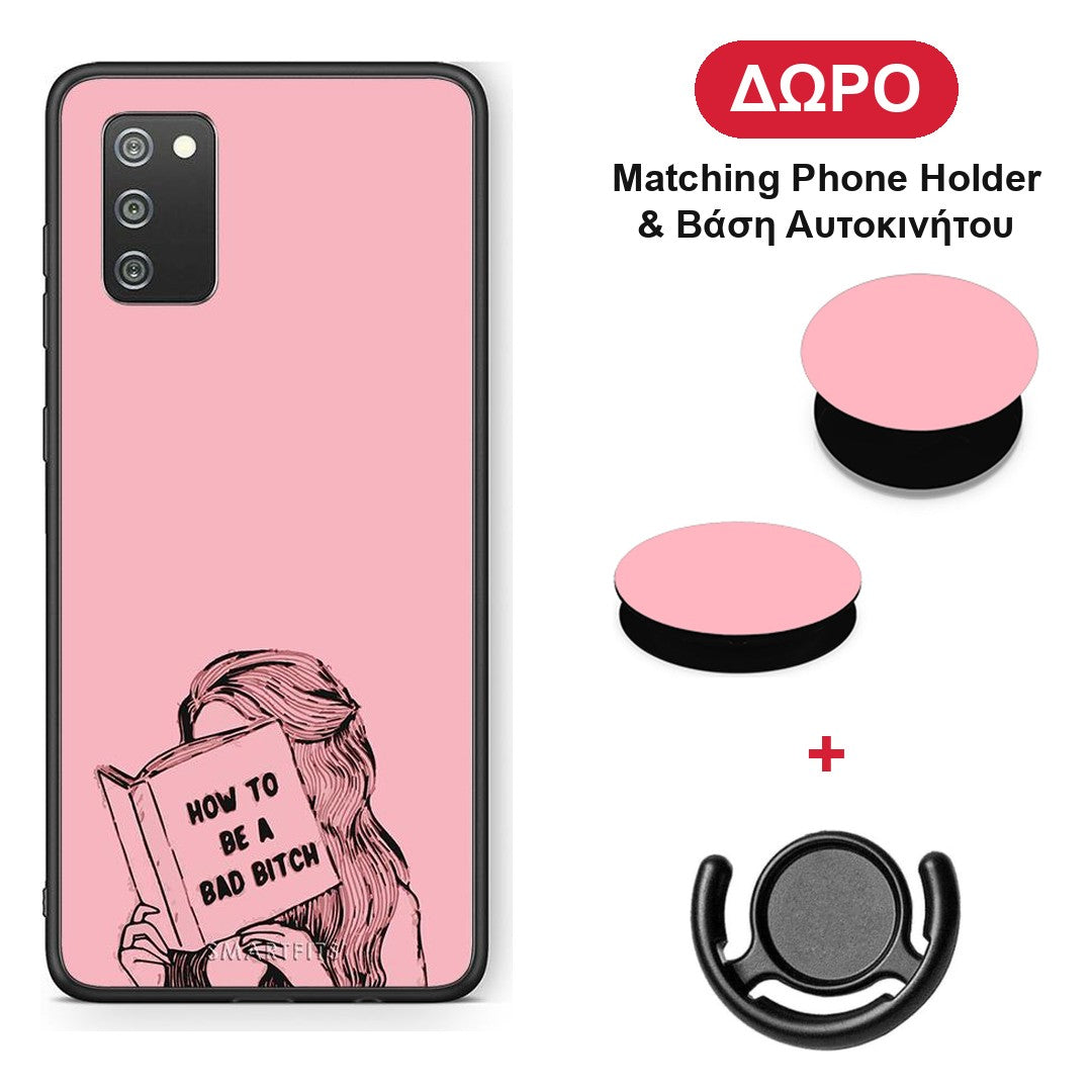 Bad Bitch - Samsung Galaxy A02s / M02s / F02s θήκη + Δώρο Phone Holder & Βάση Αυτοκινήτου