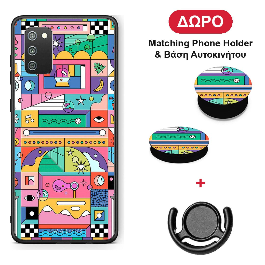 Bubbles Soap - Samsung Galaxy A02s / M02s / F02s θήκη + Δώρο Phone Holder & Βάση Αυτοκινήτου