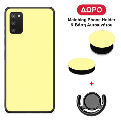 Butter Yellow - Samsung Galaxy A02s / M02s / F02s θήκη + Δώρο Phone Holder & Βάση Αυτοκινήτου