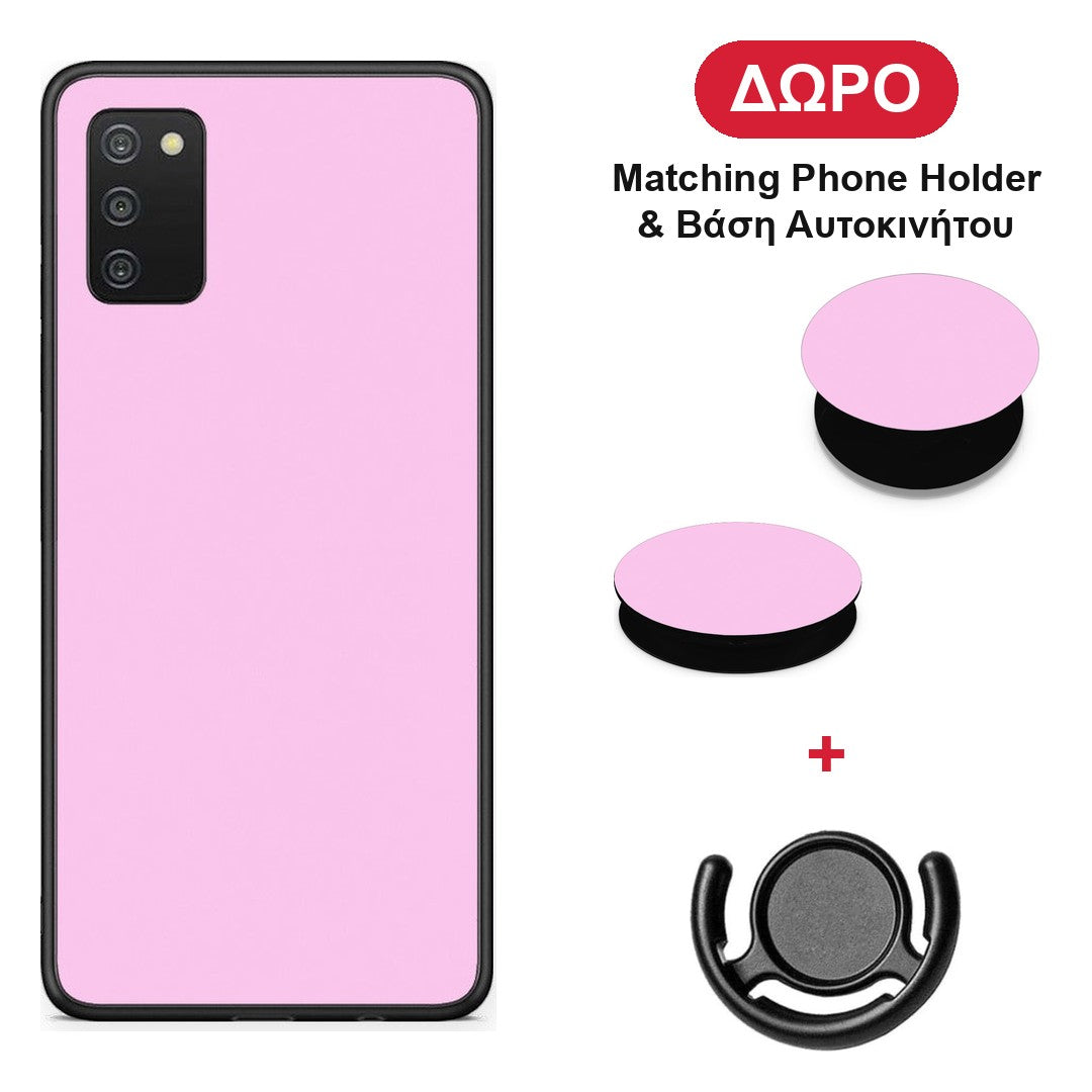Cotton Candy Pink - Samsung Galaxy A02s / M02s / F02s θήκη + Δώρο Phone Holder & Βάση Αυτοκινήτου