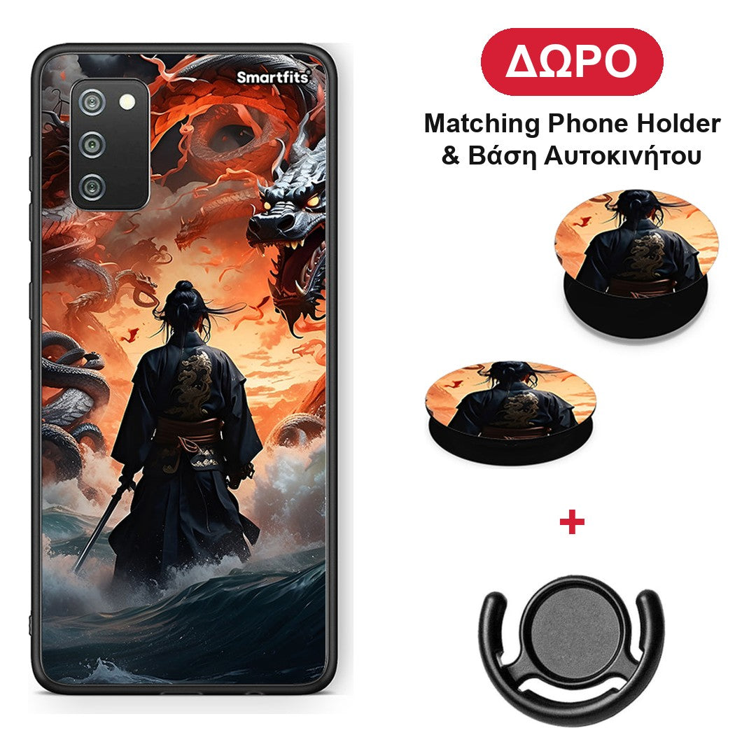 Dragons Fight - Samsung Galaxy A02s / M02s / F02s θήκη + Δώρο Phone Holder & Βάση Αυτοκινήτου