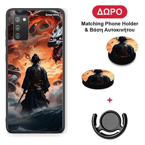 Dragons Fight - Samsung Galaxy A02s / M02s / F02s θήκη + Δώρο Phone Holder & Βάση Αυτοκινήτου