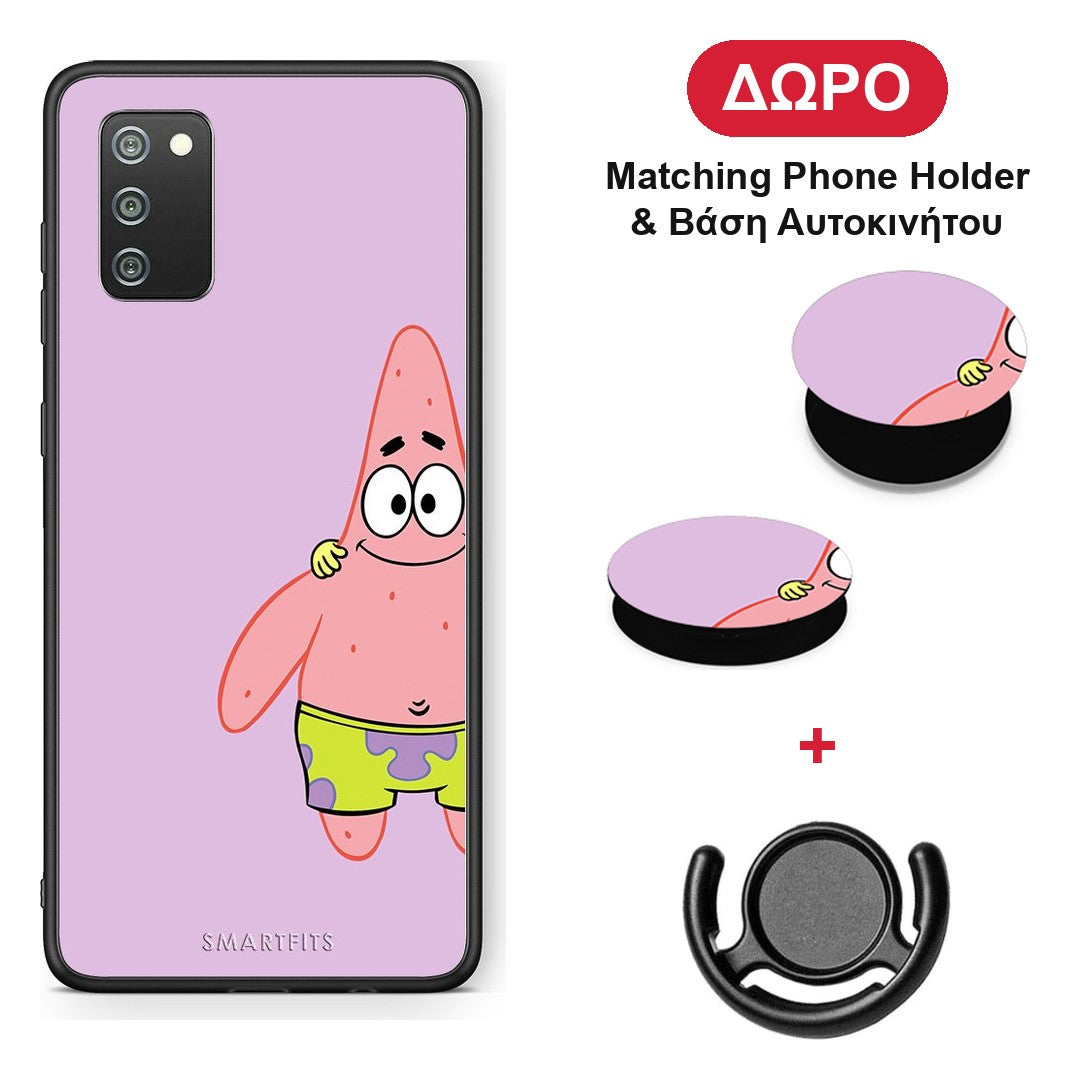 Friends Patrick - Samsung Galaxy A02s / M02s / F02s θήκη + Δώρο Phone Holder & Βάση Αυτοκινήτου