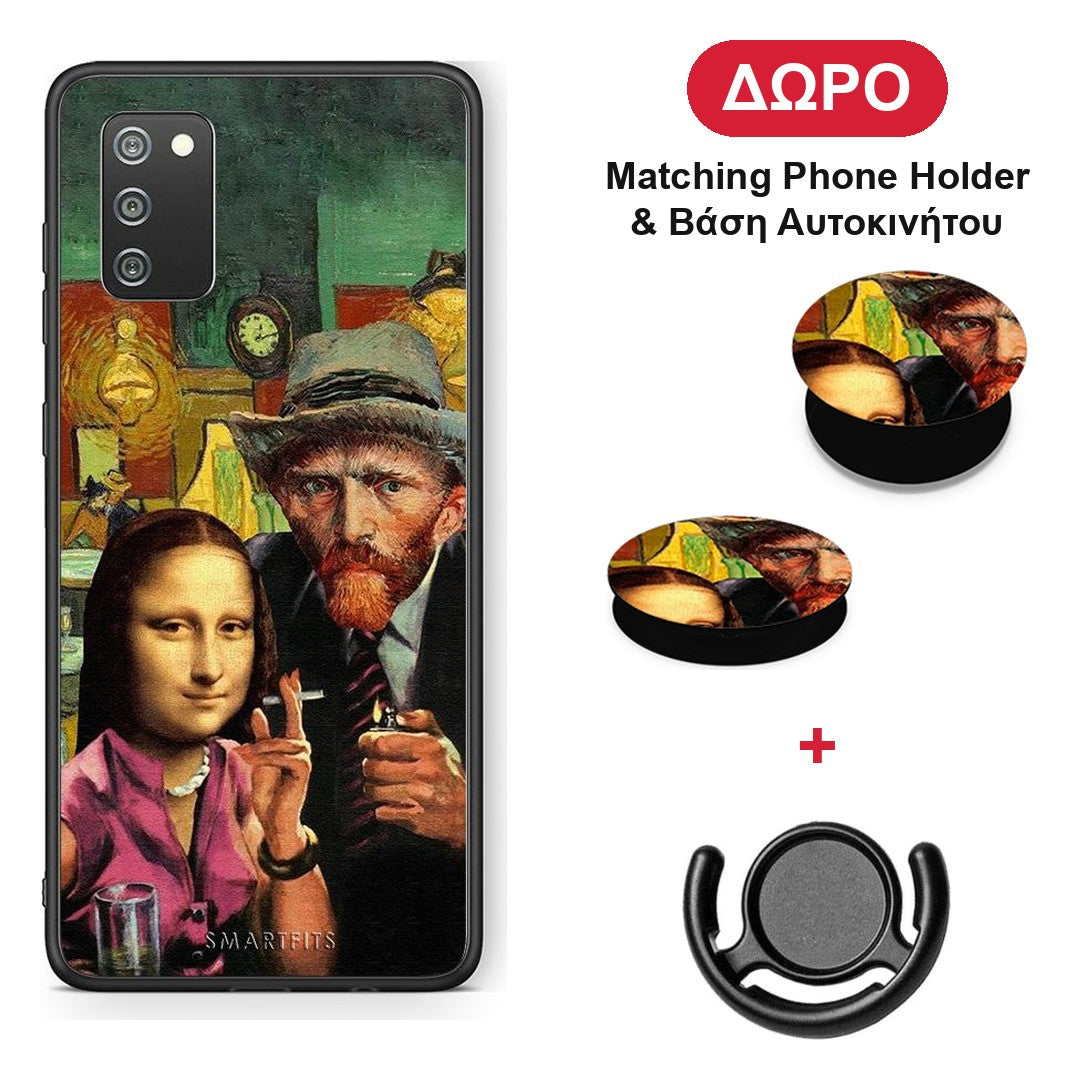 Funny Art - Samsung Galaxy A02s / M02s / F02s θήκη + Δώρο Phone Holder & Βάση Αυτοκινήτου