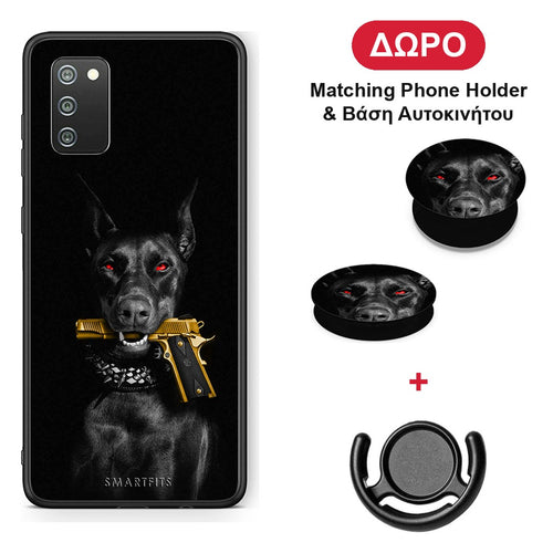 Golden Gun - Samsung Galaxy A02s / M02s / F02s θήκη + Δώρο Phone Holder & Βάση Αυτοκινήτου