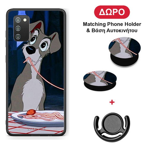 Lady And Tramp 1 - Samsung Galaxy A02s / M02s / F02s θήκη + Δώρο Phone Holder & Βάση Αυτοκινήτου