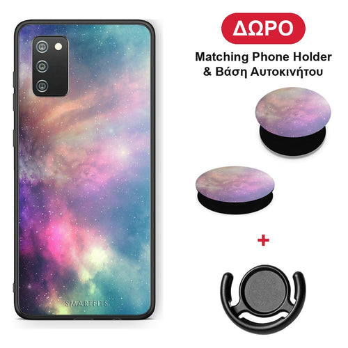 Galactic Rainbow - Samsung Galaxy A02s / M02s / F02s θήκη + Δώρο Phone Holder & Βάση Αυτοκινήτου