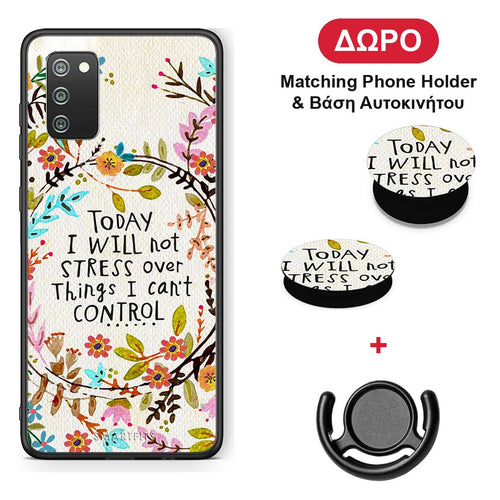 Stress Over - Samsung Galaxy A02s / M02s / F02s θήκη + Δώρο Phone Holder & Βάση Αυτοκινήτου