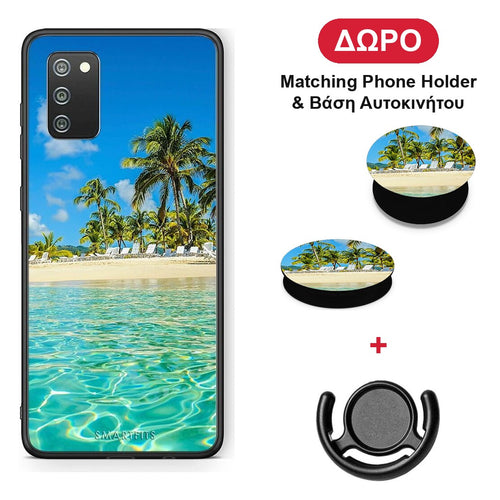 Tropical Vibes - Samsung Galaxy A02s / M02s / F02s θήκη + Δώρο Phone Holder & Βάση Αυτοκινήτου