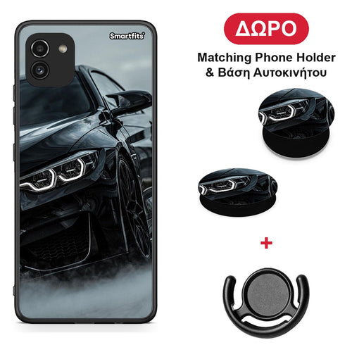 Black BMW - Samsung Galaxy A03 θήκη + Δώρο Phone Holder & Βάση Αυτοκινήτου