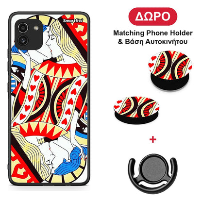 Card Love - Samsung Galaxy A03 θήκη + Δώρο Phone Holder & Βάση Αυτοκινήτου