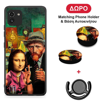 Funny Art - Samsung Galaxy A03 θήκη + Δώρο Phone Holder & Βάση Αυτοκινήτου