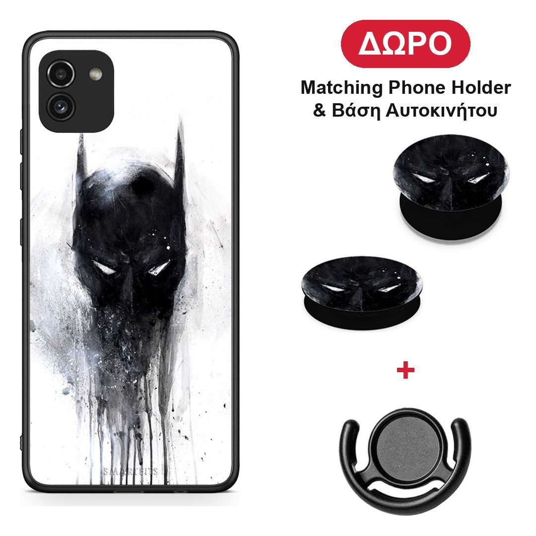 Hero Paint Bat - Samsung Galaxy A03 θήκη + Δώρο Phone Holder & Βάση Αυτοκινήτου