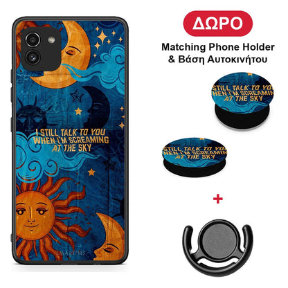 Screaming Sky - Samsung Galaxy A03 θήκη + Δώρο Phone Holder & Βάση Αυτοκινήτου
