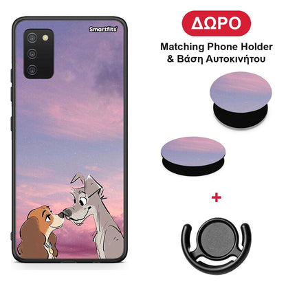Lady And Tramp - Samsung Galaxy A03s θήκη + Δώρο Phone Holder & Βάση Αυτοκινήτου