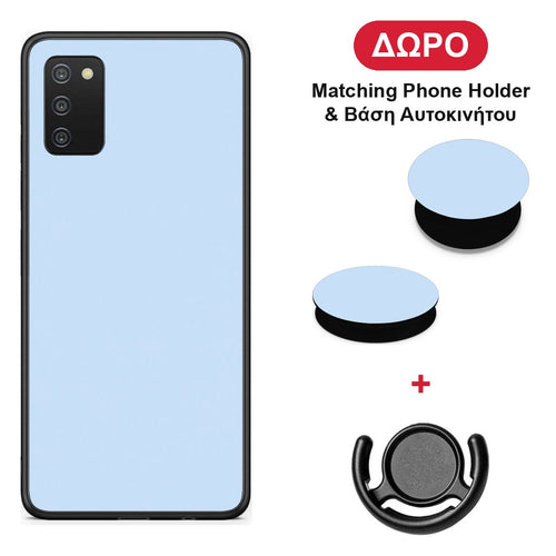 Powder Blue - Samsung Galaxy A03s θήκη + Δώρο Phone Holder & Βάση Αυτοκινήτου