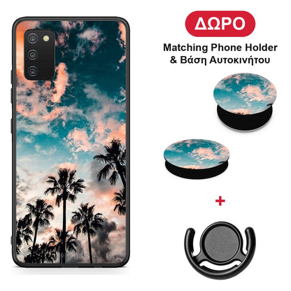 Summer Sky - Samsung Galaxy A03s θήκη + Δώρο Phone Holder & Βάση Αυτοκινήτου