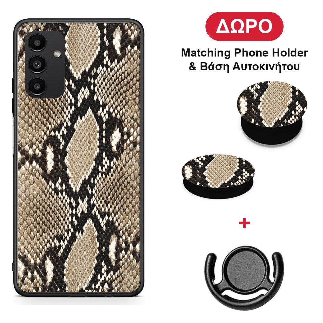 Animal Fashion Snake - Samsung Galaxy A04s θήκη + Δώρο Phone Holder & Βάση Αυτοκινήτου