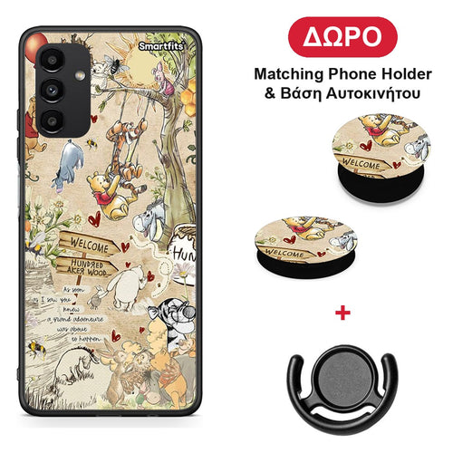 Happy Friends - Samsung Galaxy A04s θήκη + Δώρο Phone Holder & Βάση Αυτοκινήτου