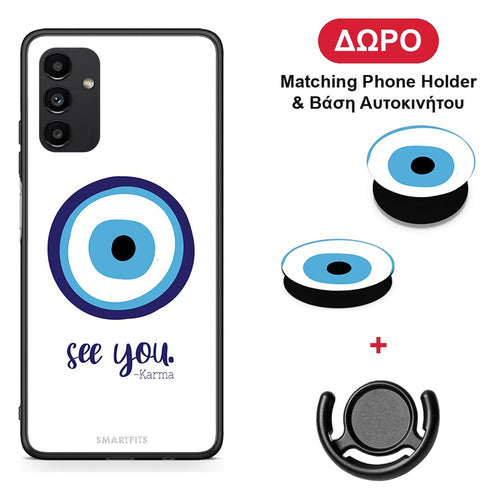 Karma Says - Samsung Galaxy A04s θήκη + Δώρο Phone Holder & Βάση Αυτοκινήτου