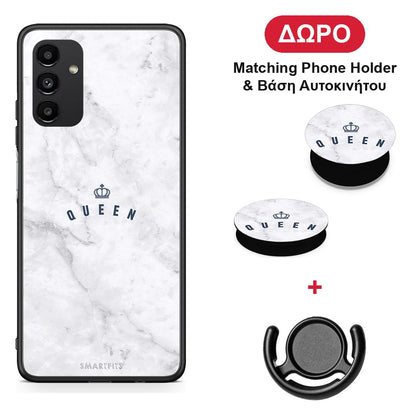Marble Queen - Samsung Galaxy A04s θήκη + Δώρο Phone Holder & Βάση Αυτοκινήτου