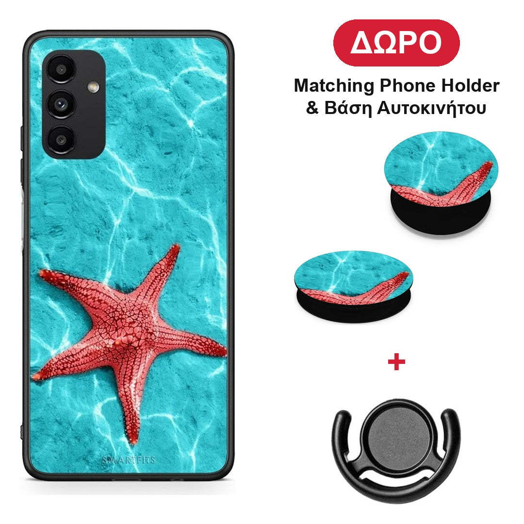 Red Starfish - Samsung Galaxy A04s θήκη + Δώρο Phone Holder & Βάση Αυτοκινήτου