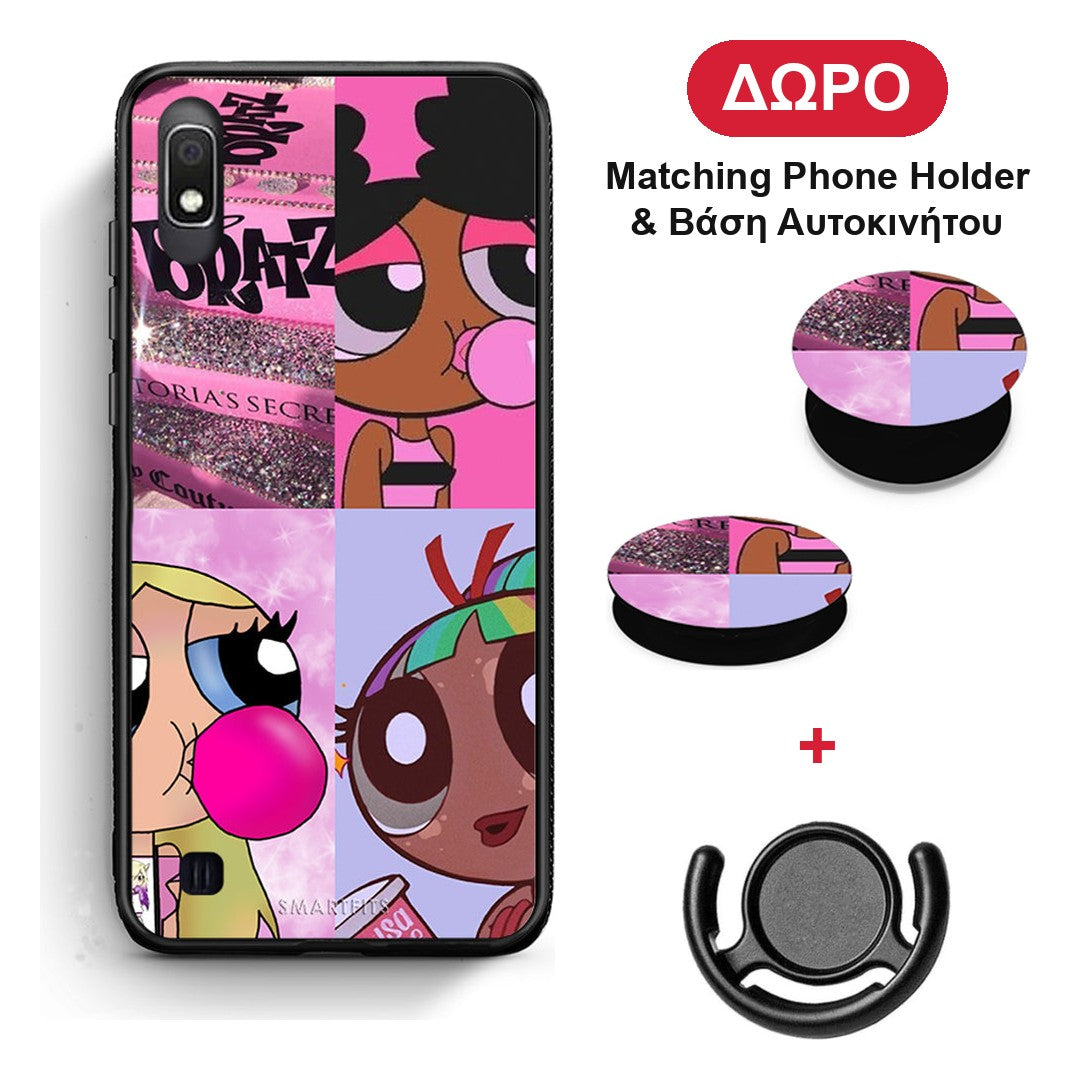 Bubble Girls - Samsung Galaxy A10 θήκη + Δώρο Phone Holder & Βάση Αυτοκινήτου