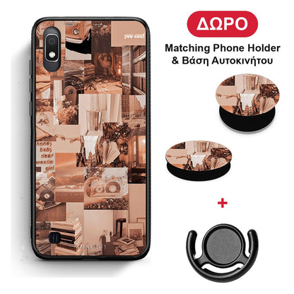 Collage You Can - Samsung Galaxy A10 θήκη + Δώρο Phone Holder & Βάση Αυτοκινήτου