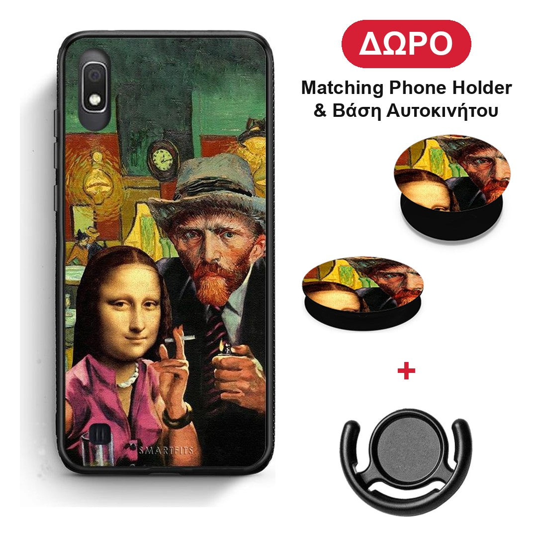 Funny Art - Samsung Galaxy A10 θήκη + Δώρο Phone Holder & Βάση Αυτοκινήτου