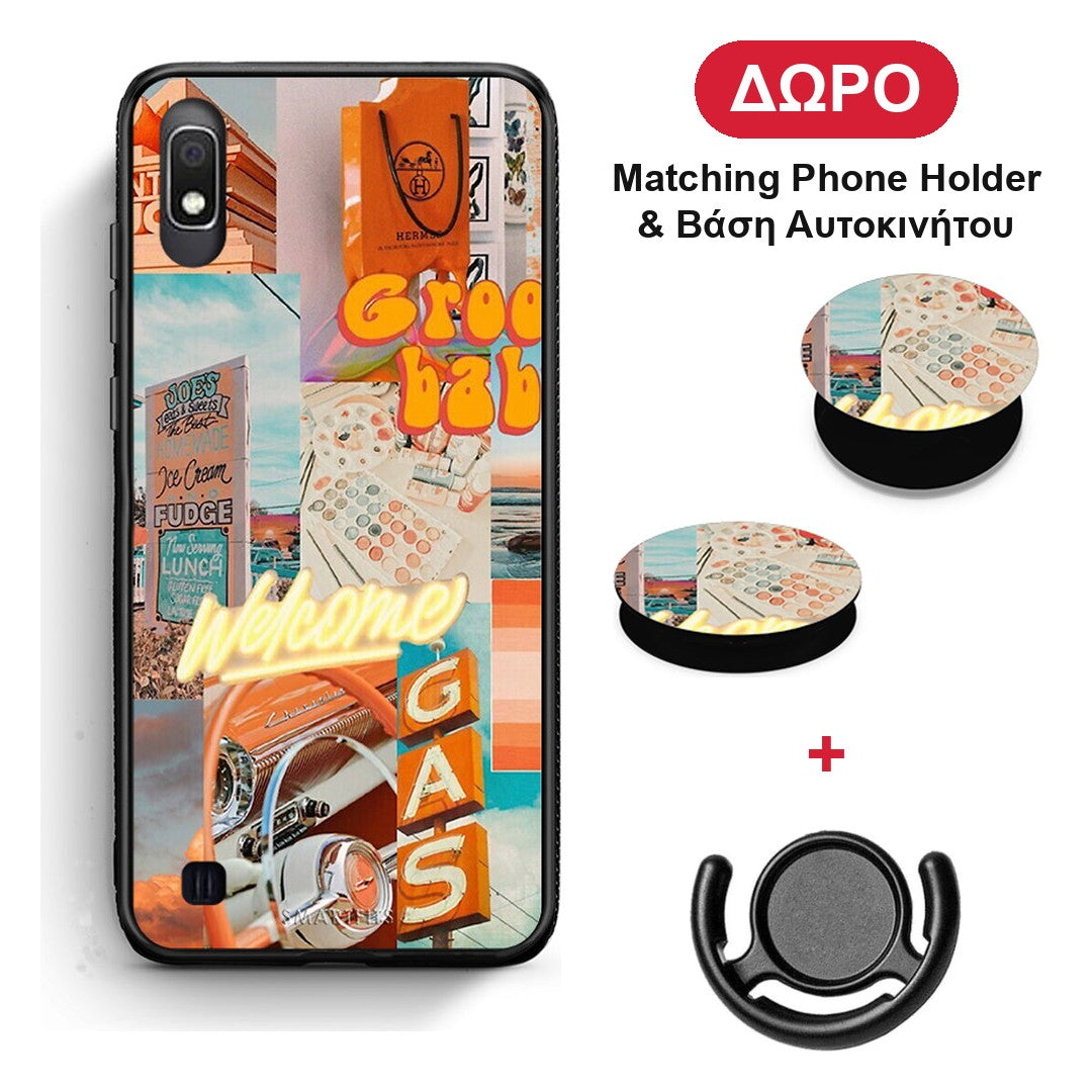 Groovy Babe - Samsung Galaxy A10 θήκη + Δώρο Phone Holder & Βάση Αυτοκινήτου