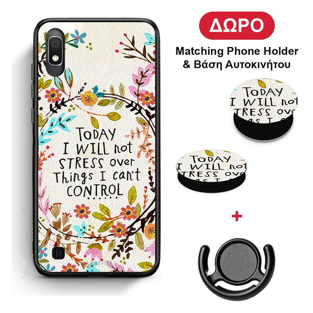 Stress Over - Samsung Galaxy A10 θήκη + Δώρο Phone Holder & Βάση Αυτοκινήτου